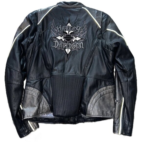 Harley-Davidson Jackets & Blazers - Authentic Harley Davidson Women's SILVER SHADOW Leather Jacket with liner Small